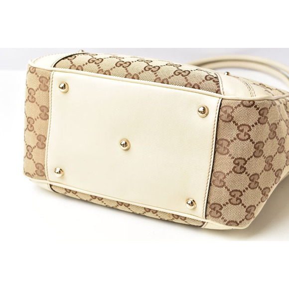 GUCCI Tote Bag Canvas Brown - Picture 8 of 12